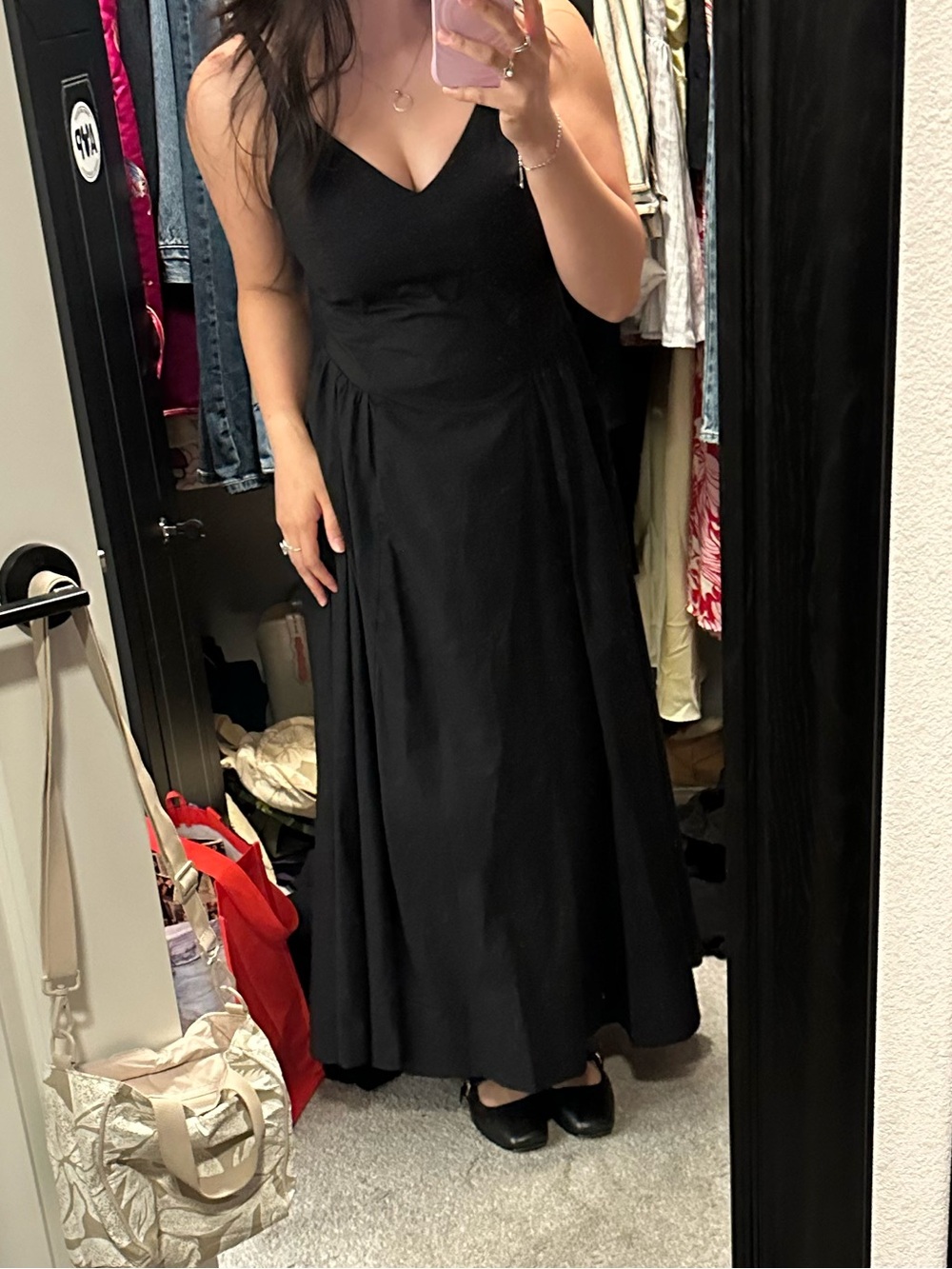 aritzia poplin midi dress